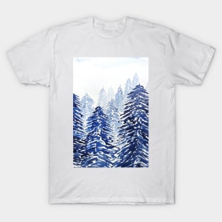 snowy pine forest T-Shirt